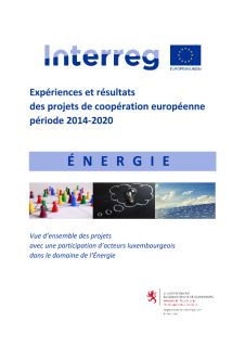 Interreg - Tous les projets pour la période 2014-2020 dans le domaine de l'énergie rassemblés dans une brochure