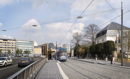 Le tram dans la Ville de Luxembourg